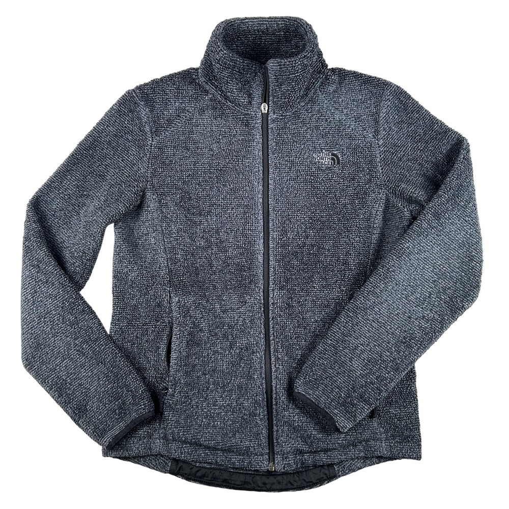 The North Face Jacket Womens Medium Gray Sweater Fleece Full Zip Pockets